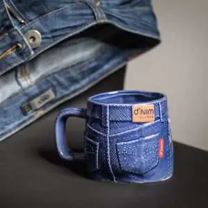 Mug original blue jean denim tasse pantalon