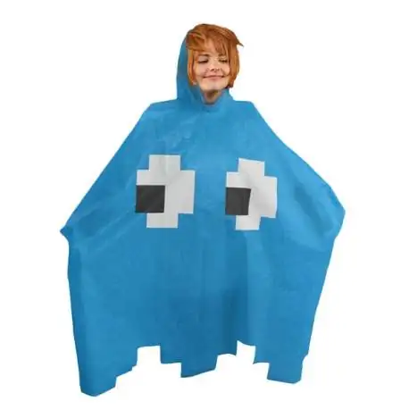 Poncho fantôme de PacMan : jeu d'arcade déguisement