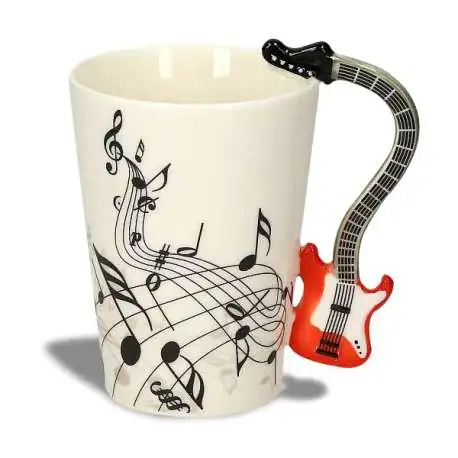 Tasse poignée guitare électrique mug musique