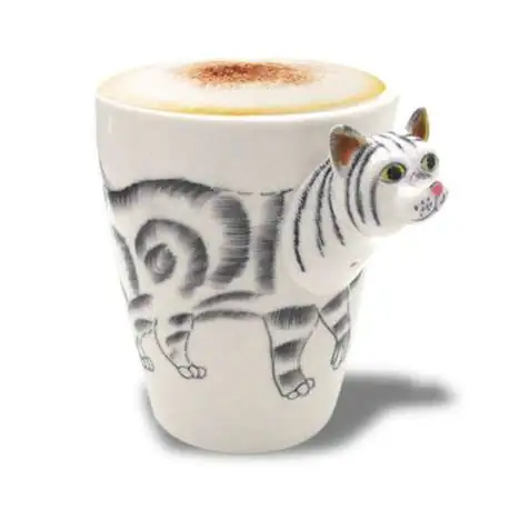 Mug tête de chat en 3D tasse animal