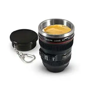 Porte clés petit mug thermos objectif appareil photo tasse objectif