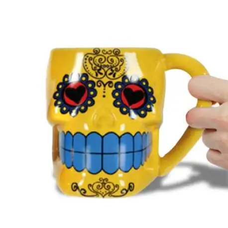 Mug en forme de tête de mort tasse mexicaine