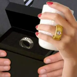 Tasse avec anse en forme de bague mug