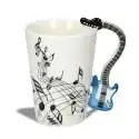 Mug anse guitare électrique bleue tasse musique