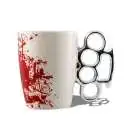 Tasse anse poing américain mug avec tache sang