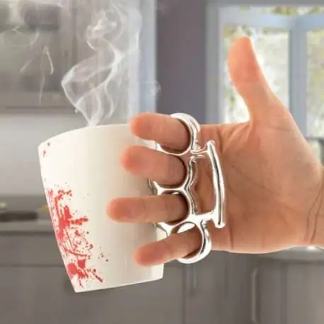 Tasse anse poing américain mug avec tache sang