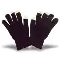 Paire de gants noir tactiles pour ecran smartphone