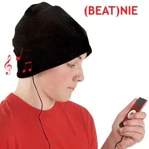 Bonnet en laine avec écouteurs et microphone intégrés