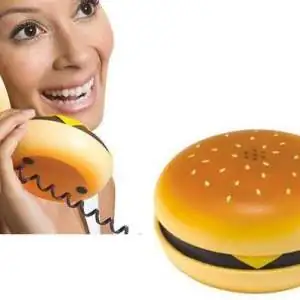 Téléphone filaire fixe délirant hamburger burger