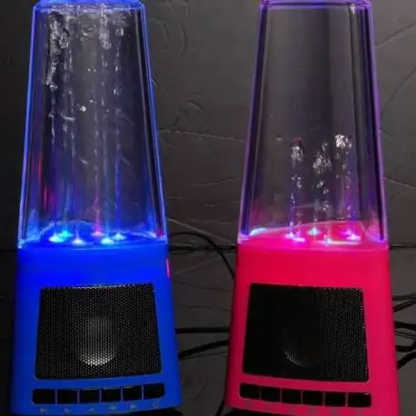 Haut parleur à LED et fontaine eau enceinte