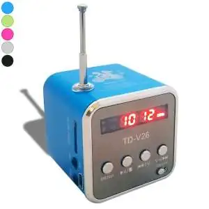 Mini enceinte cube mp3/radio haut-parleur avec écran LCD