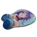 Tapis de souris informatique manga sexy cheveux bleus repose poignet