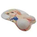 Tapis de souris 3D relief fille manga blonde et repose poignet seins