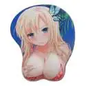 Tapis de souris 3D relief manga blonde en bikini sexy repose poignet