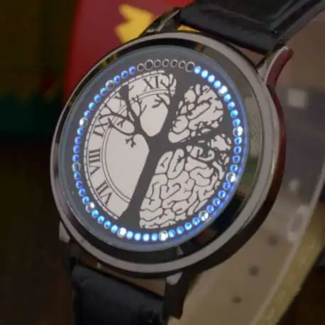 Montre led tactile touch futuriste à sensitive arbre