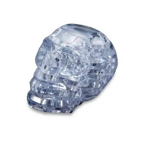 Puzzle 3D forme tête de mort translucide
