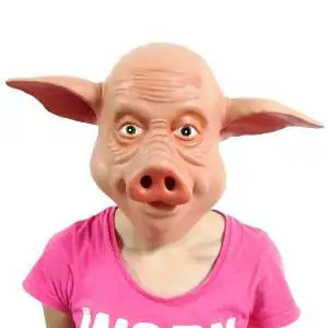 Masque de cochon en latex déguisement