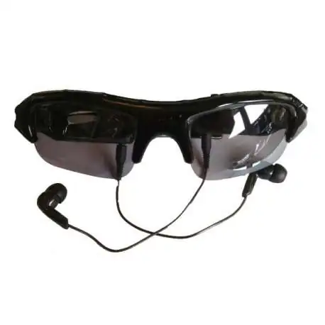 Lunettes solaires camera espion et lecteur MP3 espionne