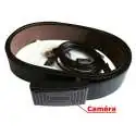 Ceinture cuir noir caméra espion espionne