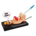 Porte-stylo sexy femme humoristique parle et qui bouge drole marrant