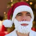 Bonnet à barbe déguisement de Père Noël