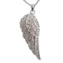 Collier avec pendentif strass en forme d'aile