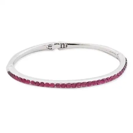 Bracelet fin aux strass magenta