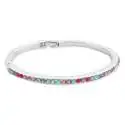 Bracelet argenté aux strass multicolores