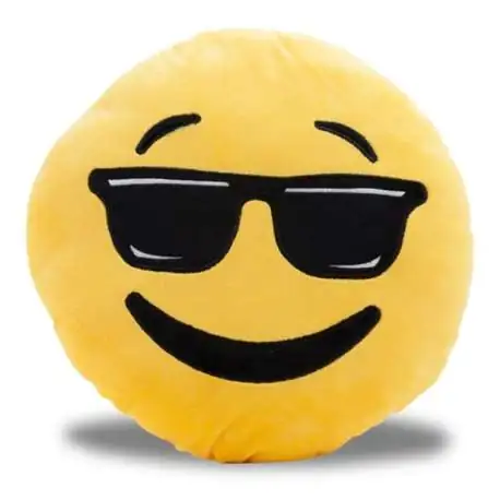 Coussin smiley cool lunettes noires