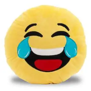 Coussin smiley pleure de rire