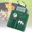 Tablier barbecue : football fourchette, spatule, pince, manique