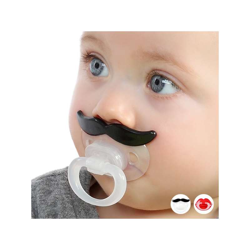 Tetine Sucette Avec Moustache Orthodontique Humour Drole Totalcadeau