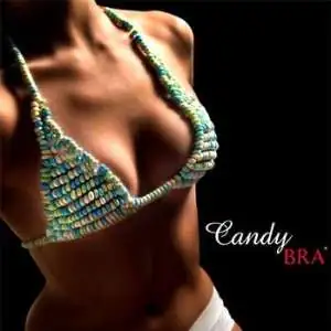 Soutien-gorge bonbon multicolore comestibles sexy