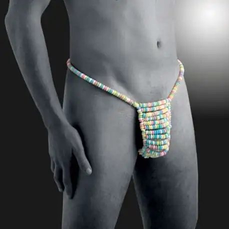 String comestible homme bonbons multicolores