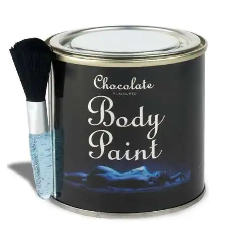 Peinture pour corps chocolat + 1 pinceau 200g peinture comestible