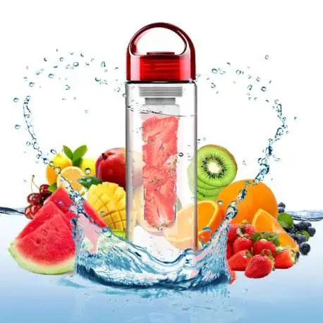 Bouteille pour infusion à diffuseur amovible fruit