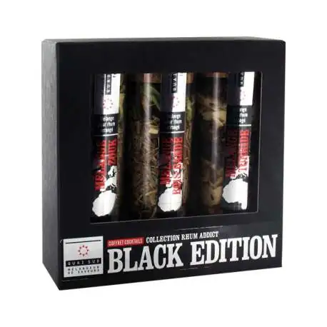 Pack de trois mélanges de rhum arrangé Addict Black Edition