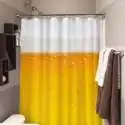 Rideau de douche imprimé bière pour decorer la salle de bain
