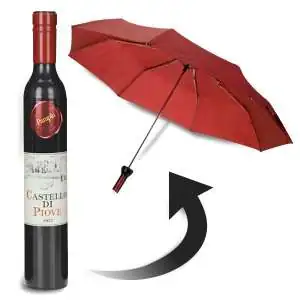 Parapluie en forme bouteille de vin