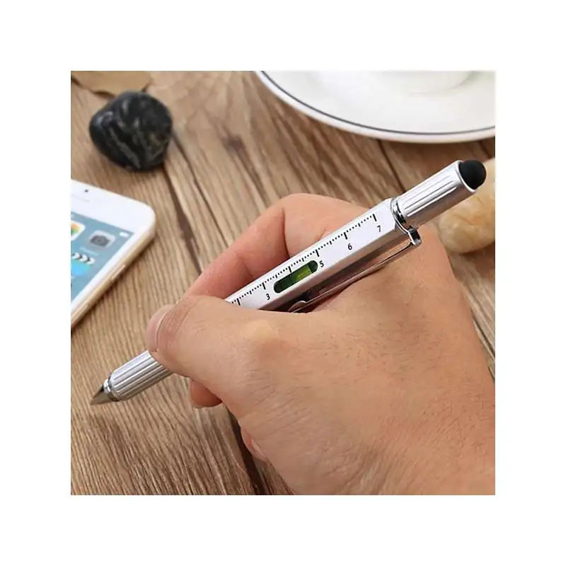 7 In1 Multifonction Tournevis Portable Outil Stylo à Bille Mesure Règle  Technique Tournevis Écran Tactile Stylet Niveau Esprit