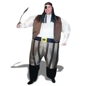 Costume de pirate gonflable deguisement avec chapeau