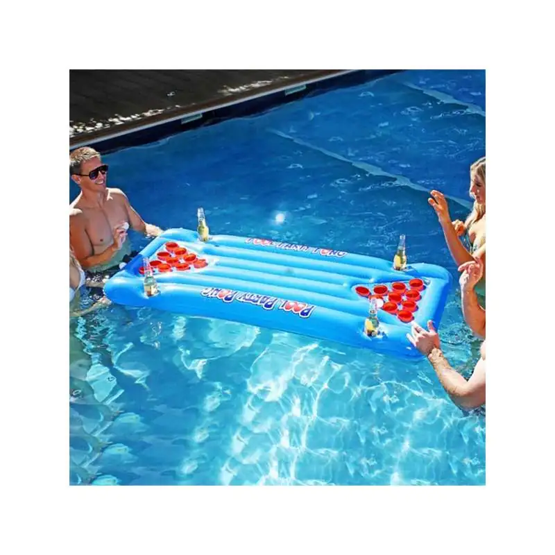 Jeu de piscine Beer Pong - Matelas gonflable jeu alcool piscine