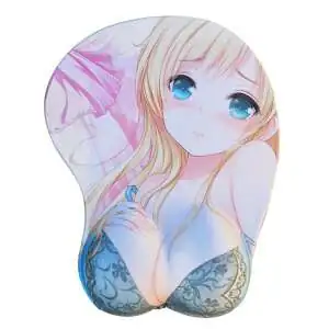 Tapis de souris 3D fille blonde avec lingerie Repose poignet