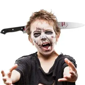 Déguisement serre-tête couteau illusion d'optique Halloween