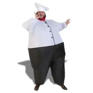 Déguisement de chef cuisinier gonflable costume avec chapeau