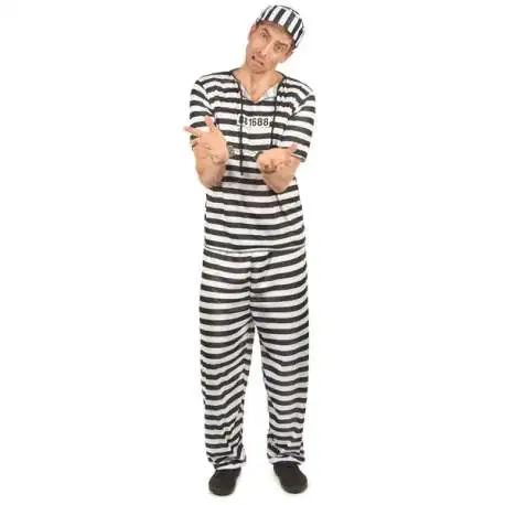 Costume rayures prisonnier deguisement rayé