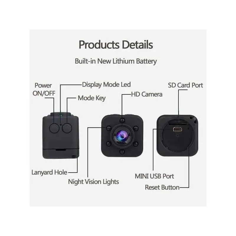 Mini appareil photo camera espion noir micro camera - Totalcadeau
