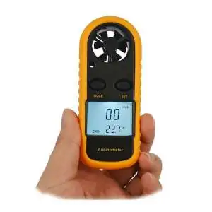 Anémomètre thérmomètre portatif vitesse du vent température