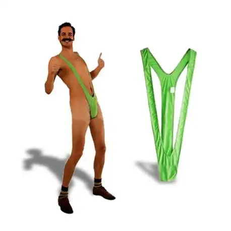 Mankini Borat vert fluo déguisment mankini