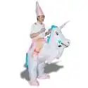 Costume de magicien à dos de licorne gonflable déguisement